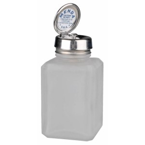 PURE-TOUCH\, SS\, SQUARE\, GLASS CLEAR FROSTED\, 6 OZ
